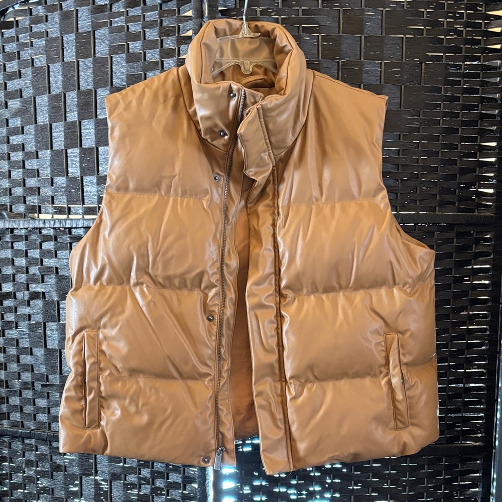 a new day Tan Puffer Vest